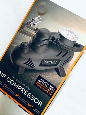 SmartGear Air Compressor 12V Powered Compressor Tire Inflation Tips Included